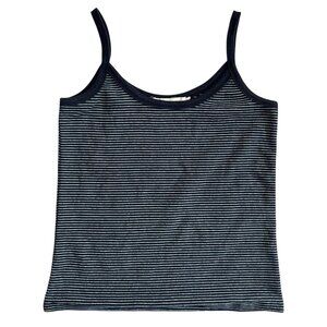 Nothing Written Womens Stripe Cotton Cami Tank Top‎ Navy Size Medium Minimalist